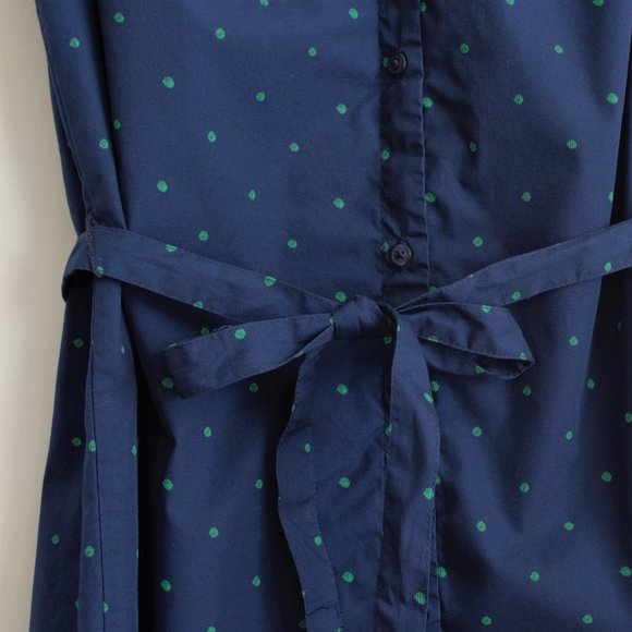 Old Navy sleeveless shirt dress, navy w/ dots, S - Picture 6 of 7